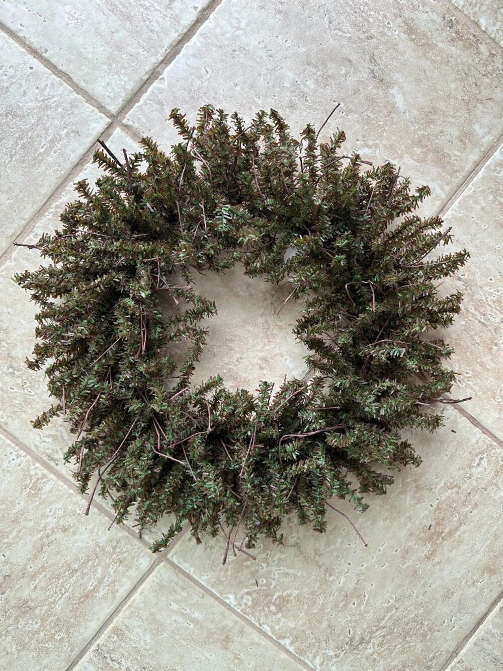 FAUX PINE WREATH CHRISTMAS PRIMITIVES 18" WREATH:NWOT (see note)